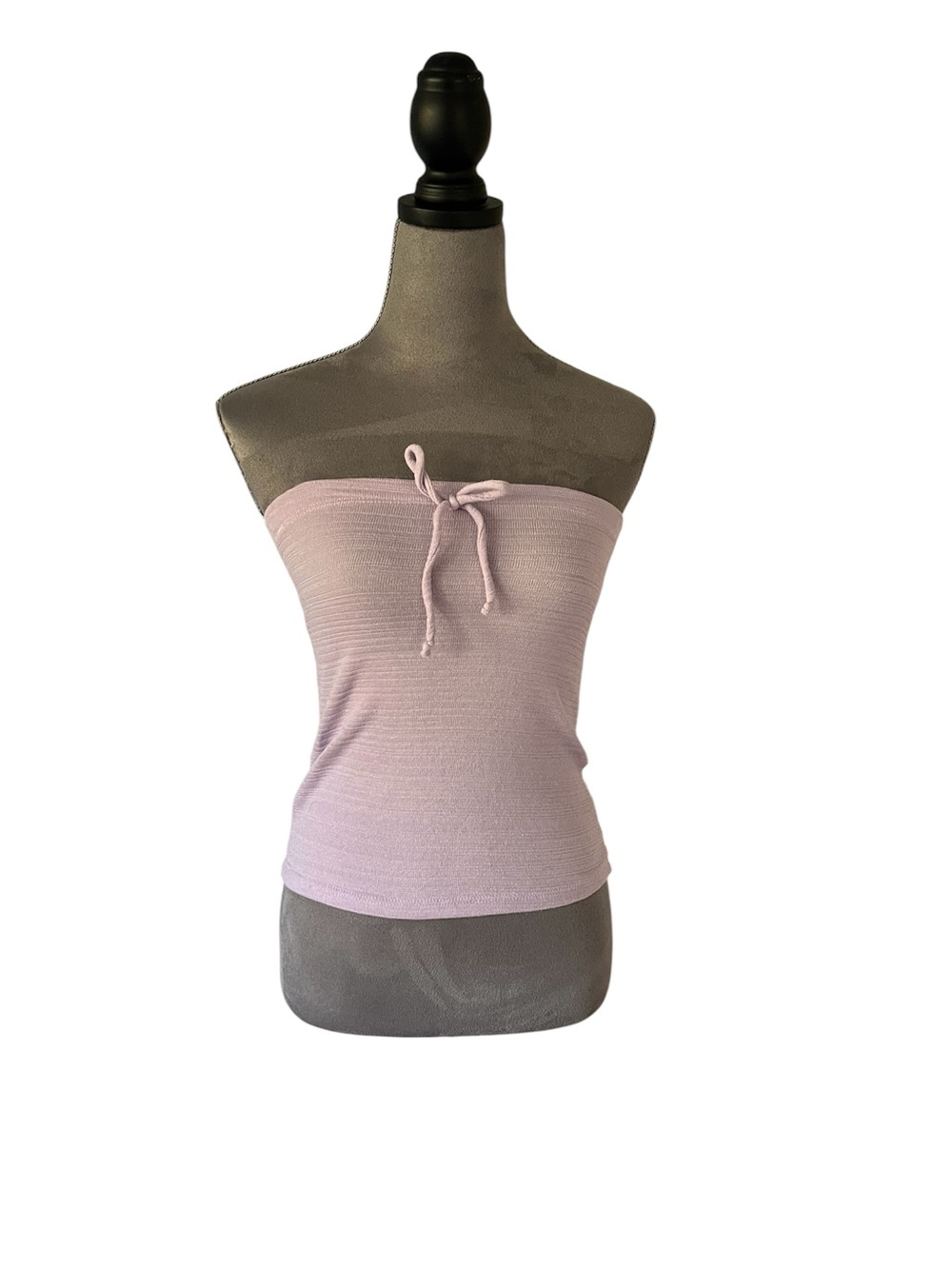 Active USA Light Pink Strapless Tie-Front Tube Camisole